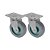 KIT 2 UN RODA RODÍZIO GIRATÓRIO PVC BP 3 POLEGADAS 75MM - Imagem 1