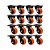KIT 16 UN RODA RODÍZIO FIXO E GIRATÓRIO PVC LARANJA 3" 75MM - Imagem 1