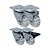 KIT 4 UN RODA RODÍZIO GIRATÓRIO FREIO GEL 1,3/8 POL 40MM - Imagem 1