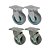 KIT 4 UN RODA RODÍZIO GIRATÓRIO FREIO PVC BP 2 POL 50MM - Imagem 1