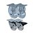 KIT 4 UN RODA RODÍZIO FIXO E GIRATÓRIO FREIO GEL 3 POL 75MM - Imagem 1