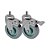 KIT 2 UN RODA RODÍZIO GIRATÓRIO ROSCA FREIO PVC BP 4" 100MM - Imagem 1