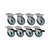 KIT 8 UN RODA RODÍZIO GIRATÓRIO FREIO TRAVA PVC BP 3 PO 75MM - Imagem 1
