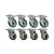 KIT 8 UN RODA RODÍZIO GIRATÓRIO FREIO PVC BP 3 POL 75MM - Imagem 1