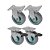 KIT 4 UN RODA RODÍZIO FIXO GIRATÓRIO FREIO PVC BP 3 POL 75MM - Imagem 1