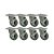 KIT 8 UN RODA RODÍZIO GIRATÓRIO FREIO PVC BP 5 POL 130MM - Imagem 1