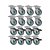KIT 16 UN RODA RODÍZIO GIRATÓRIO FREIO TRAVA PVC BP 5" 130MM - Imagem 1