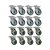 KIT 16 UN RODA RODÍZIO GIRATÓRIO FREIO PVC BP 5 POL 130MM - Imagem 1