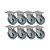 KIT 8 UN RODA RODÍZIO GIRATÓRIO PVC BP 5 POL 130MM MÓVEIS - Imagem 1