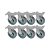 KIT 8 UN RODA RODÍZIO FIXO PVC BP 5 POLEGADA 130MM MÓVEIS - Imagem 1