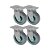 KIT 4 UN RODA RODÍZIO GIRATÓRIO PVC BP 5 POL 130MM MÓVEIS - Imagem 1