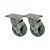 KIT 2 UN RODA RODÍZIO GIRATÓRIO FREIO PVC BP 5 POL 130MM - Imagem 1