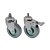 KIT 2 UN RODA RODÍZIO ROSCA GIRATÓRIO FREIO TRAVA PVC BP 5" - Imagem 1