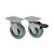 KIT 2 UN RODA RODÍZIO GIRATÓRIO FREIO TRAVA PVC BP 5" 130MM - Imagem 1