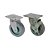 KIT 2 UN RODA RODÍZIO GIRATÓRIO FREIO PVC BP 5 POL 130MM - Imagem 1