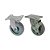KIT 2 UN RODA RODÍZIO FIXO E GIRATÓRIO FREIO PVC BP 5" 130MM - Imagem 1