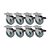 KIT 8 UN RODA RODÍZIO GIRATÓRIO FREIO TRAVA PVC BP 4" 100MM - Imagem 1