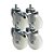 KIT 4 UN RODA RODÍZIO ROSCA GIRATÓRIO TRAVA NYLON 3 POL 75MM - Imagem 1