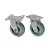 KIT 2 UN RODA RODÍZIO FIXO E GIRATÓRIO PVC BP 5 POL 130MM - Imagem 1