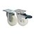 KIT 2 UN RODA RODÍZIO GIRATÓRIO FREIO TRAVA NYLON 5 PO 130MM - Imagem 1