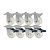 KIT 8 UN RODA RODÍZIO FIXO GIRATÓRIO FREIO NYLON 4 POL 100MM - Imagem 1