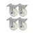 KIT 4 UN RODA RODÍZIO FIXO NYLON 4 POLEGADAS 100MM FRIGORÍFICO - Imagem 1