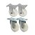 KIT 4 UN RODA RODÍZIO FIXO E GIRATÓRIO NYLON 4 POL 100MM - Imagem 1