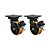 KIT 2UN RODA RODÍZIO GIRATÓRIO FREIO 8" PU MOLDADO GMX82PEFP - Imagem 1