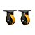 KIT 2 UN RODA RODÍZIO FIXO 8" PU MOLDADO FERRO FMX82PE 900KG - Imagem 1