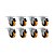 KIT 8 UN RODA RODÍZIO GIRATÓRIO FREIO 6" PU MOLDADO GL614PNG - Imagem 1