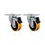 KIT 2 UN RODA RODÍZIO GIRATÓRIO FREIO 6" PU MOLDADO GL614PNG - Imagem 1