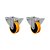 KIT 2 UN RODA RODÍZIO FIXO 4" PU MOLDADO FERRO FL414PN 300KG - Imagem 1
