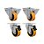 KIT 4 UN RODÍZIO FIXO GIRATÓRIO FREIO 3" PU MOLDADO 170KG - Imagem 1