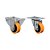 KIT 2 UN RODÍZIO FIXO GIRATÓRIO 3" POLIURETANO MOLDADO 170KG - Imagem 1