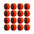 KIT 16 UN RODA PVC LARANJA 1.5/8 POL 40KG P/ RODÍZIO - Imagem 1