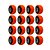 KIT 16 UN RODA PVC LARANJA 2 POL 50KG P/ RODÍZIO - Imagem 1