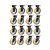 KIT 16 UN RODÍZIO RODA FIXO E GIRATÓRIO POLIURETANO 8" 203MM - Imagem 1