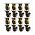 KIT 16UN RODÍZIO FIXO GIRATÓRIO FREIO 6" PU MOLDADO MX 700KG - Imagem 1