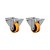 KIT 2 UN RODÍZIO RODA FIXO 3" PU MOLDADO FERRO FL312PN 170KG - Imagem 1