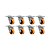 KIT 8 UN RODÍZIO RODA GIRATÓRIO 3" PU MOLDADO GL312PN 170KG - Imagem 1