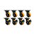 KIT 8UN RODÍZIO GIRATÓRIO FREIO 6" PU MOLDADO FERRO MX 700KG - Imagem 1