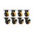 KIT 8 UN RODÍZIO FIXO GIRATÓRIO FREIO 6" PU MOLDADO MX 700KG - Imagem 1