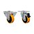 KIT 2 UN RODÍZIO FIXO GIRATÓRIO FREIO 6" PU MOLDADO 300KG - Imagem 1