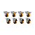 KIT 8 UN RODÍZIO FIXO GIRATÓRIO FREIO 5" PU MOLDADO 300KG - Imagem 1