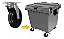 KIT 4 UN RODÍZIO GIRATÓRIO FREIO CONTAINER LIXO 8X2 200KG - Imagem 2