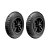 KIT 2UN RODA MACIÇA PU 3.25-8 ROL.ROLETE1" ARO PLÁSTICO 80KG - Imagem 1