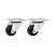 KIT 2 UN RODÍZIO RODA GIRATÓRIO PVC PRETA 1 25MM 10KG LEVE - Imagem 1