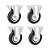 KIT 4 UN RODÍZIO RODA FIXO BORRACHA PRETA 8 203MM - Imagem 1