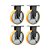 KIT 4 UN RODÍZIO RODA FIXO POLIURETANO 8" 203MM - Imagem 1