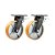 KIT 2 UN RODÍZIO GIRATÓRIO FREIO POLIURETANO 8" 203MM - Imagem 1